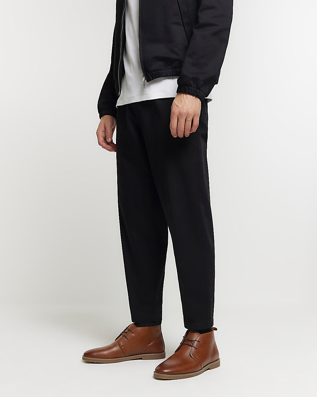 River Island Men's Chukka Boots Shoes Tan Leather Formal Work Dress