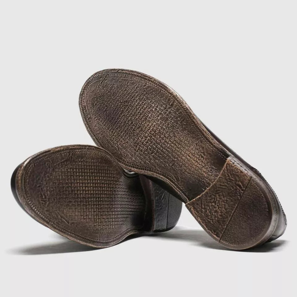 Base Onyx Men's Brogue Leather Formal Shoes Brown RRP £75