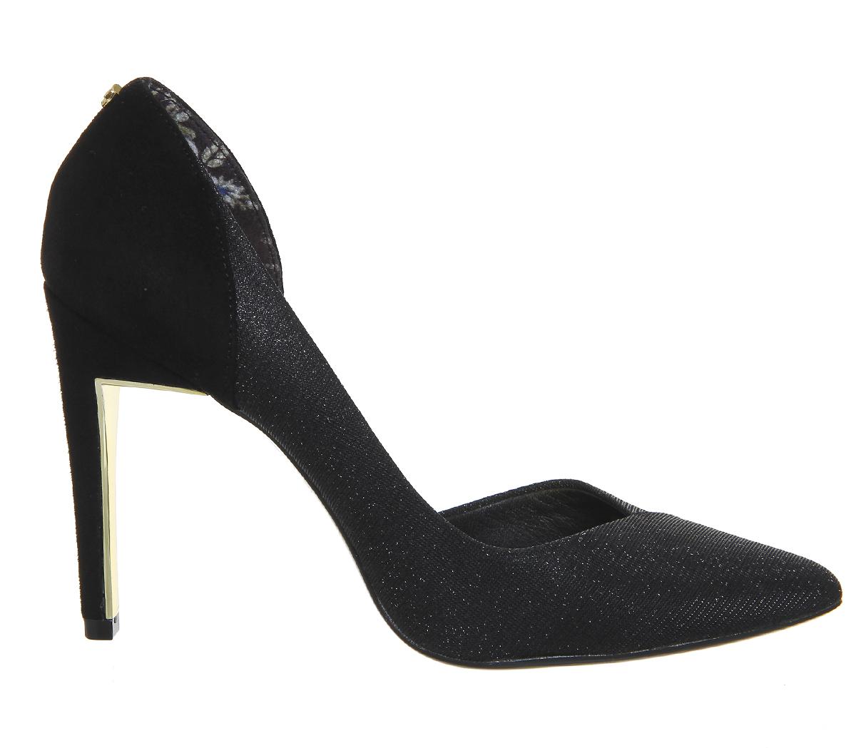 Ted Baker Giulla Black Metallic Contrast Court Heel Shoe UK 5 EU 38.5